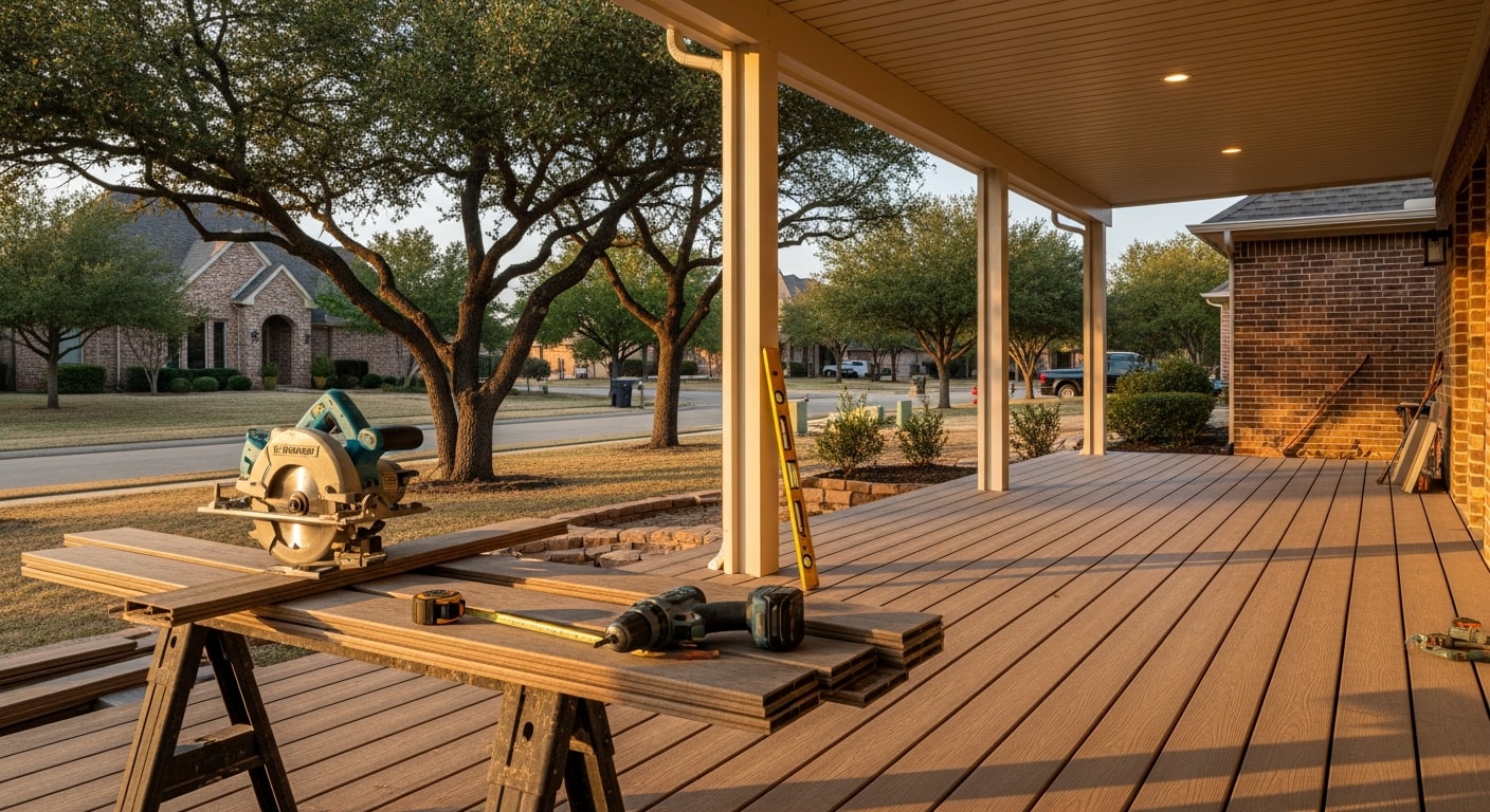 Custom patio cover and outdoor deck structure